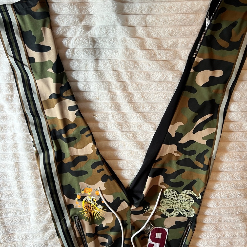 Reason Camouflage Shorts with Patch Detail